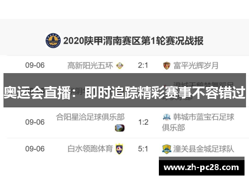 奥运会直播：即时追踪精彩赛事不容错过